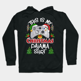 This is My Christmas Pajama Santa Hat Gamer Video Game Games Hoodie